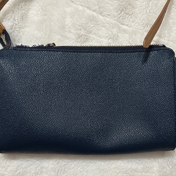 Tory Burch Dark Blue and Tan Crossbody Bag - Picture 2 of 4